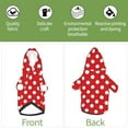 thumbnail image 5 of Bingfone Red Polka Dot Dog Clothes Hoodie, Pet Winter Coat,Puppy Sweatshirts For Small Dogs Boy Girl,Suitable For All Breeds-Small, 5 of 8