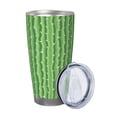 thumbnail image 2 of Fotbe Cactus Pattern 20 oz Tumbler Stainless Steel Vacuum Insulated Coffee Ice Cup Double Wall Travel Flask Leak-proof Coffee Cup-Straw Three-piece Set, 2 of 8