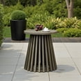 thumbnail image 2 of Tcbosik 15.7" Round Side Table for Outdoor, Wood End Table for Patio, Garden, Backyard, Grey, 2 of 7
