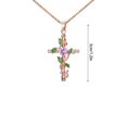 thumbnail image 2 of Jewelry Creative Leaf Wrap Cross Pendant Necklace, Women'S Diamonds Accessories Necklace Mom Gifts Mother's Day Gifts Necklace Birthstone Necklace for Mom Birthday Gifts for Mom Gifts from Daughters, 2 of 5