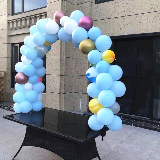 12ft Table Balloon Arch Kit Adjustable Balloons Column Stand DIY Birthday Party Wedding Decorations Baby Shower Decor Ball StandBlackUnited Kingdom He Qiyong unisex