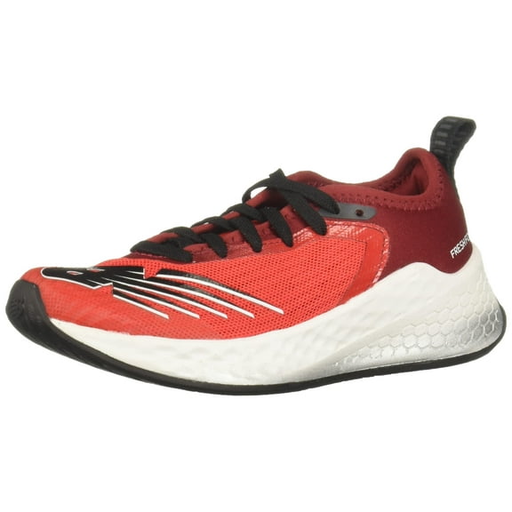 New Balance Fresh Foam Fast V2 Lace-up Running Shoe, Velocity Red/Nb Scarlet/Silver Metallic, 10.5 Wide US Unisex Little_Kid