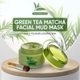 Green Tea Matcha Facial Mud Mask, Removes Blackheads, Reduces Wrinkles