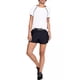 thumbnail image 2 of Pantalones cortos Under Armour Tech Play Up para mujer, color blanco y negro, talla S, 2 of 3