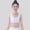 White, variant on Girls Square Neck Modal Cotton Training Bra Multipack Tagless Seamless Fixed Thin Pads Wide Stretch Straps Puberty Crop Top for Preteen Girls 7 To 14 Years Old Beige M