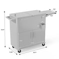 thumbnail image 5 of IVV 80Qt Cooler Cart on Wheels, Portable Outdoor Beverage Cooler with Storage Cabinet, Foldable Side Table, Bottle Opener and Cap Collector, for Summer BBQs, Cookouts and Tailgates, Light Gray, 5 of 9
