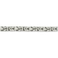 thumbnail image 2 of Auriga 925 Sterling Silver 8.25 mm Byzantine Chain Necklace for Women 20", 2 of 6
