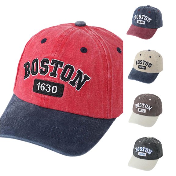 WEIGFI Kid Boys Girls Baseball Cap Sun Hat Adjustable Snapback Letter Embroidered Outdoor Activity Lightweight Caual Spring Autumn Daily Wear Soft Vacation Hats,Red,2-8 Years