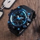 thumbnail image 2 of Reloj digital analógico para hombres, reloj militar resistente al agua con pantalla dual, , cronómetro, calendario, retroiluminación EL, reloj d Azul Sunnimix reloj digital para hombre, 2 of 8