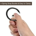 thumbnail image 4 of Round Spring O Rings, 2Pcs 1.85 Inch OD Trigger Buckle Snap Clips for Bags, Purses, Keyrings, Metallic Black, 4 of 6