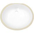 thumbnail image 2 of 19.5-in. W CUPC Oval Bathroom Undermount Sink Set In White - Chrome Hardware - Overflow Drain Incl. AI-13230, 2 of 8