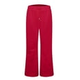 thumbnail image 6 of WULMLEO Wide Leg Sweatpants Women Casual Flare Pants with Pockets Straight Leg Y2k Baggy Sweatpants Fall Fleece Sweat Pants Red S, 6 of 9