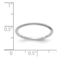thumbnail image 3 of Solid 10K White Gold 1.2mm Milgrain Stackable Band Thin Wedding Anniversary Ring Size 6.5, 3 of 4