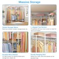 thumbnail image 2 of VIPEK L50 Wire Garment Rack Large L Shaped Closet Rack for Corner, Multi-function Protable Clothes Rack Heavy Duty Metal Clothing Rack Clothes Storage Organizer Closet, 67.5"Lx38"Wx76.4"H, White, 2 of 8