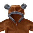 thumbnail image 5 of GiLiling Kids Hooded Overcoat with Cute Bear Ears, Zip Up Fall Winter Warm Sweatshirt Jacket for Toddler Baby Boys Girls Outwear (Brown, 18-24 Months), 5 of 5