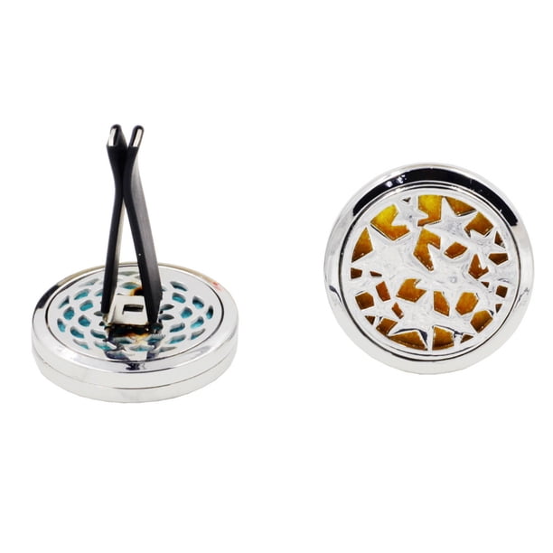 Difusor de fragancia para coche con clip para ventilación, ambientador, pinza para perfume, difusor de aceites esenciales de aromaterapia con almohadilla de repuesto (estrella)