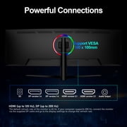 Gawfolk 45 Inch Ultrawide Curved Gaming Monitor, 200Hz 5K2K DQHD, Built-in Stereo Speakers, FreeSync G-Sync Compatible, HDMI 2.1/DP 1.4