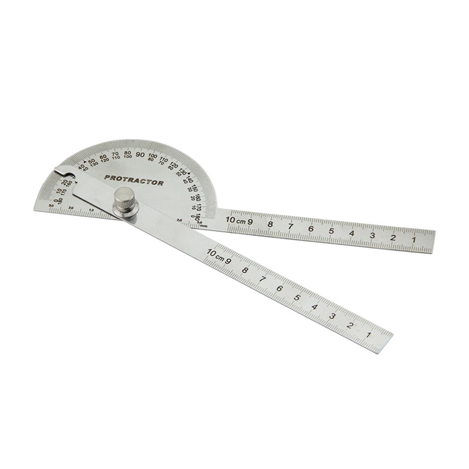 Angle ruler protractor stainless steel ruler 180°  square woodworking tool OIUK 