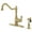 Brushed Brass, variant on Gourmetier GSY7708ACLBS American Classic Single-Handle Kitchen Faucet with Brass Sprayer, Brushed Nickel