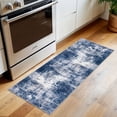 thumbnail image 2 of iOhouze Runner Rugs 2x5 Washable Runner Rug for Hallways Non Slip Kitchen Runner Low Pile Soft Printed Faux Wool Abstract Floor Runner for Inodoor Bedroom Entryway Laundry Room, Blue/Rust/White, 2 of 9