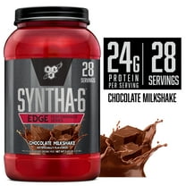 BSN SYNTHA-6 Edge Protein Powder, Chocolate Protein Powder with Hydrolyzed Whey, Micellar Casein, Milk Protein Isolate, Low Sugar, 24g Protein, Chocolate Milkshake, 28 Servings