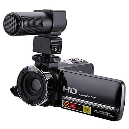 Digital Zoom 2.5 Inch Lcd - KINGEAR Night Vision Video Camera,HDV-301M 1080P 16X Digital Zoom 3 Inch Touch Screen Portable LCD HDV Video Camcorder With Microphone
