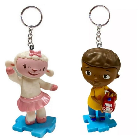 Lambie Lamb & Doony Boy PVC Key Ring Keychain Figure Figurine Ornament Charm Doc New