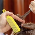 thumbnail image 4 of 3 Pieces Barber Combs Clipper Combs Flat Top Clipper Combs Hair Cutting Combs for Clipper-cuts and Flattops (Yellow, Green, Purple), 4 of 4