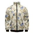 thumbnail image 3 of Chaqueta con estampado 3D de plantas y flores para hombre, abrigo de manga larga con estampado retro, chaquetas con cremallera de gran tamaño y personalidad para mujer, blusas de calle, 3 of 5