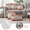 thumbnail image 6 of Red Leaf Outdoor Waterproof Pillow Covers, Fall Plant Country Vintage Watercolor Beige Decorative Square Throw Pillowcase Sofa Cushion Sham for Patio/Couch/Chair, 18"x18" 2 Pack, 6 of 8