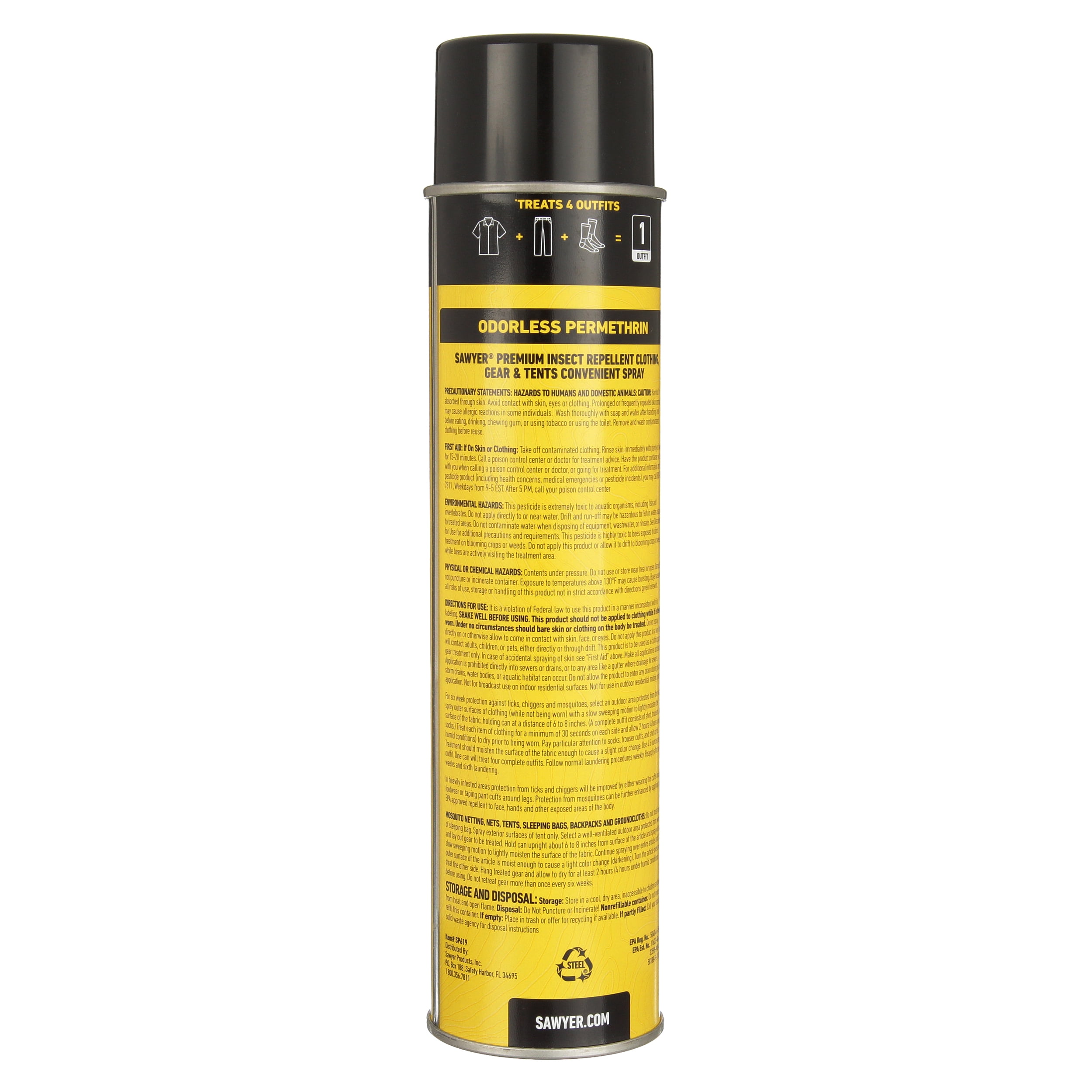 Sawyer Products SP6192 Premium Permethrin Clothing and Gear Insect Repellent Aerosol Spray, 18-Oz, Twin Pack