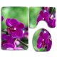 thumbnail image 1 of ABPHQTO Orquídeas moradas Juego de alfombras de baño de 3 piezas Alfombra de baño Alfombra de contorno y tapa de inodoro ABPHQTO Cont-CHAPPLE-35486, 1 of 2