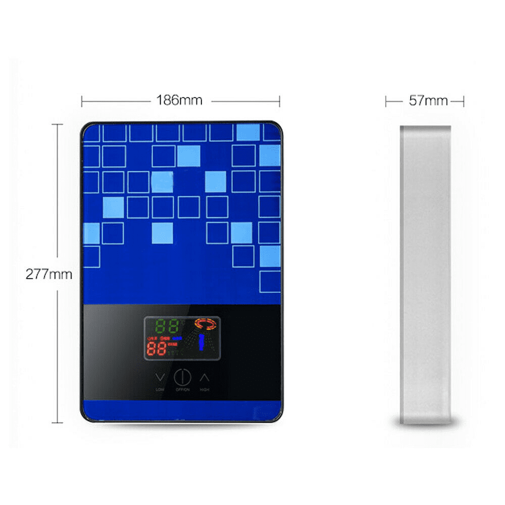 TFCFL Whole House Electric Tankless Instant Water Heater w/ Shower Head Kitchen Bathroom Water Heater 4500W 110V