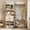 White Oak, variant on Homieasy 5FT Closet System with Drawers, 60" Closet Organizer with Shelf Tower and Hanging Rod, Garment Rack for Bedroom/Closet/Apartment, White