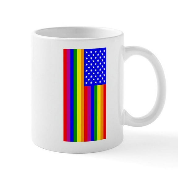 CafePress - Rainbow Flag - 11 oz Ceramic Mug - Novelty Coffee Tea Cup