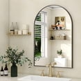 thumbnail image 4 of Anyrose 24" x 16" Black Arched Vanity Bathroom Mirror, 4 of 5