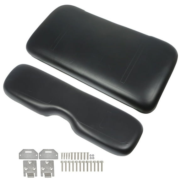 Labwork Black Front Seat Lean Back and Bottom Cushion For EZGO TXT 1994-2013 Golf Cart