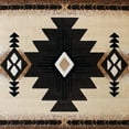 thumbnail image 7 of Emma + Oliver Fe 5x7 Berber Olefin Accent Rug with Complementary Southwestern Pattern in Beige, Black and Brown and Jute Backing, 7 of 7