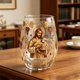 thumbnail image 5 of The Stemless Wine GlassReligious Glass Cup With Lamb Grape Gold Art Inspirational Catholic Gift For Communion Baptism, 5 of 6
