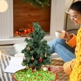 thumbnail image 4 of Guvpev 15" Christmas Tree Skirt - Xmas Tree Skirt Mats for Christmas Tree Decorations - Red & Green Polka Dot Christmas Tree Skirt for Indoor Outdoor Holiday Xmas Party Decorations, 4 of 13