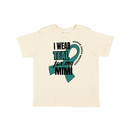

Inktastic I Wear Teal for My Mimi Ovarian Cancer Awareness Gift Toddler Boy or Toddler Girl T-Shirt