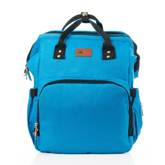 Mochila Pañalera ISADEN para bebé con cambiador cuna color Azul