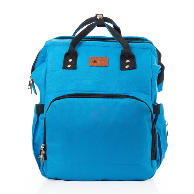 Mochila Pañalera ISADEN para bebé con cambiador cuna color Azul