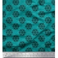 thumbnail image 1 of Soimoi Poly Georgette Fabric Dot & Snowflake Artistic Print Fabric by the Yard 52 Inch Wide, 1 of 3