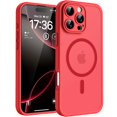 thumbnail image 1 of Funda magnética TOCOL para iPhone 16 Pro de 6,3 pulgadas, color rojo, 1 of 6