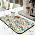 thumbnail image 2 of 2 Pack Washable Rubber Multicolored Flower Leaves Dish Drying Mats for Kitchen Counter Home Large Coffee Bar Pad Accessories and Decor for Utensils Stemware (2pcs 19.5''x12''), 2 of 6