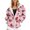 Pink, variant on Womens Hoodies Loose Fit Thickened Stylish Print Zipper Pocket Hooded Long Sleeve Jacket for Casual Wear Women's Sweatshirts Pink L