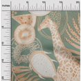 thumbnail image 2 of oneOone Cotton Poplin Olive Green Fabric Tropical Solid Furits Animals With Leaves Craft Projects Decor Fabric Printed By The Yard 56 Inch Wide, 2 of 4
