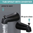 thumbnail image 3 of Wowow Single-Handle 8-Spray Shower Faucet 1.8 GPM with Adjustable Head and Tub Spout in Oil Rubbed Bronze (Valve Included), 3 of 7
