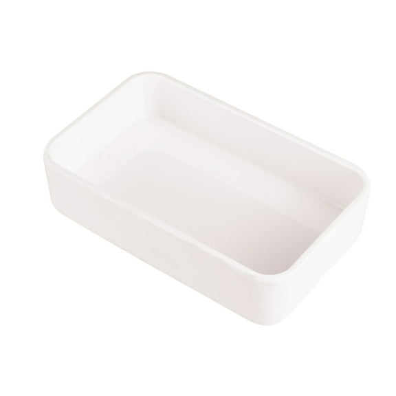 White Rectangular Cutlery Organizer Tray for Tableware, BBQ Plates, Serving Dishes, Salad Bowls - Kitchen Storage, 1 Piece